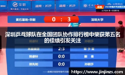深圳乒乓球队在全国团队协作排行榜中荣获第五名的佳绩引发关注